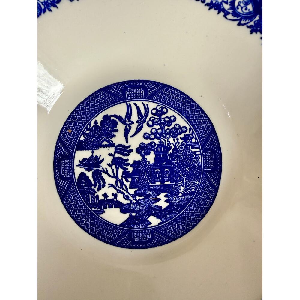 Vintage Blue Willow Serving Bowl Royal China Willow Ware N52 Blue White - Picture 2 of 5